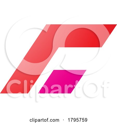 Red and Magenta Rectangular Italic Letter C Icon by cidepix