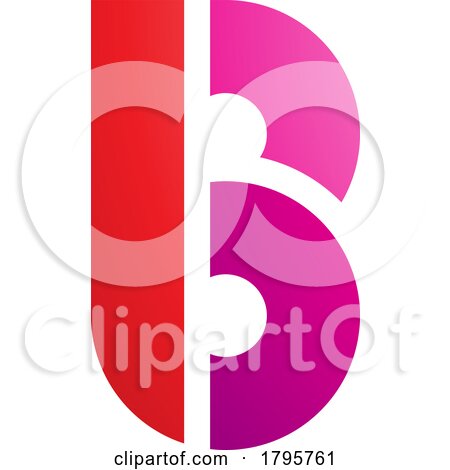 Red and Magenta Round Disk Shaped Letter B Icon by cidepix