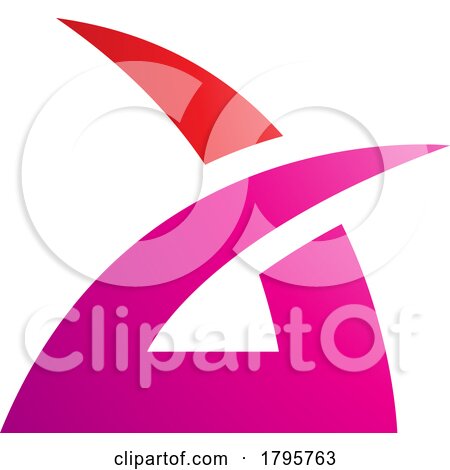Red and Magenta Spiky Grass Shaped Letter a Icon by cidepix