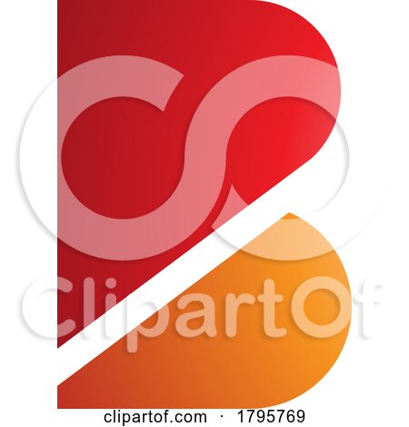 Red and Orange Bold Letter B Icon by cidepix