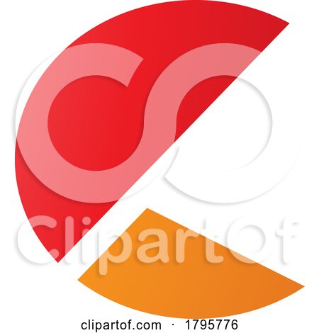 Red and Orange Letter C Icon with Half Circles by cidepix
