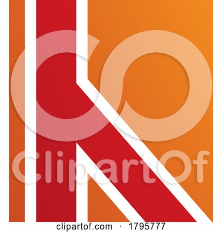 Red and Orange Letter H Icon with Straight Lines by cidepix