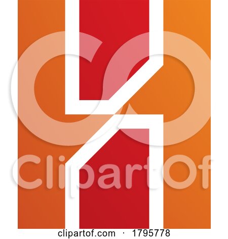 Red and Orange Letter H Icon with Vertical Rectangles by cidepix