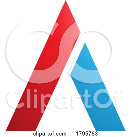 Red and Blue Trapezium Shaped Letter a Icon by cidepix