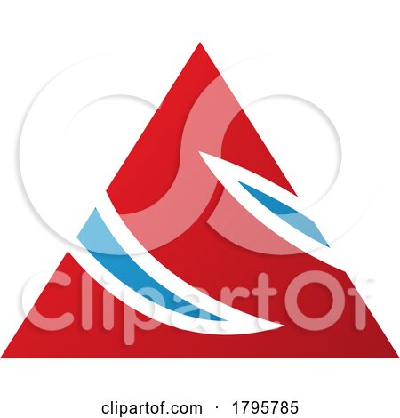 Red and Blue Triangle Shaped Letter S Icon by cidepix