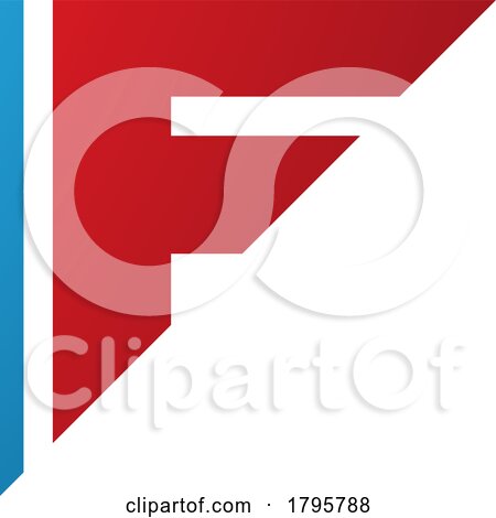 Red and Blue Triangular Letter F Icon by cidepix