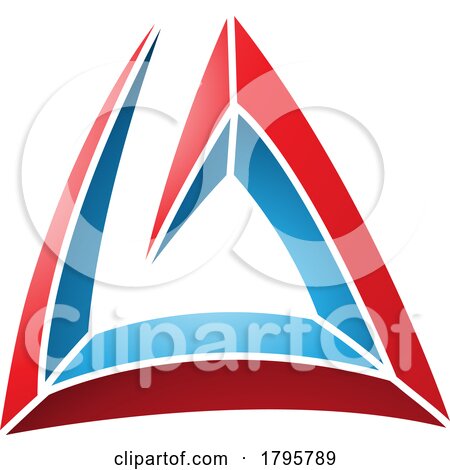 Red and Blue Triangular Spiral Letter a Icon by cidepix