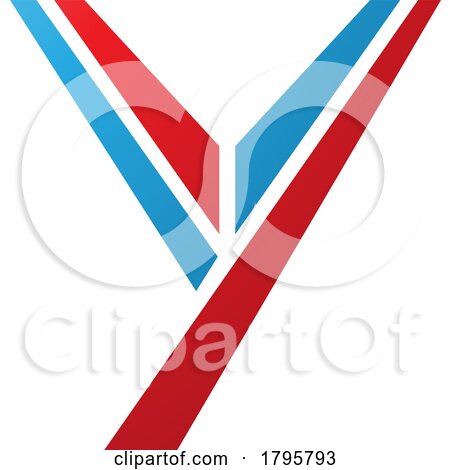 Red and Blue Uppercase Letter Y Icon by cidepix