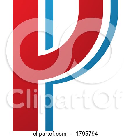 Red and Blue Striped Shaped Letter Y Icon by cidepix