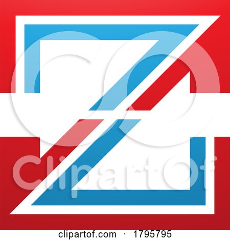 Red and Blue Striped Shaped Letter Z Icon by cidepix
