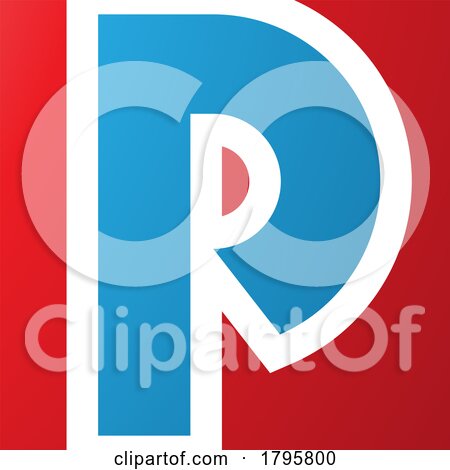 Red and Blue Square Letter P Icon by cidepix