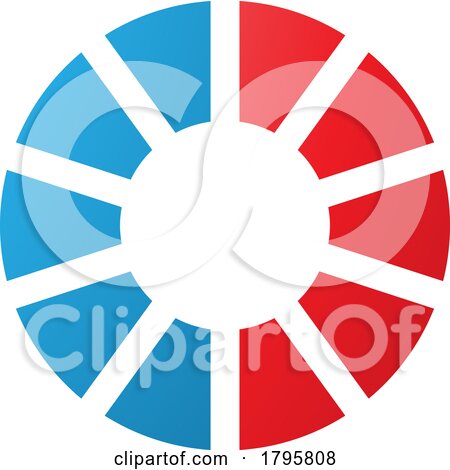 Red and Blue Striped Letter O Icon by cidepix