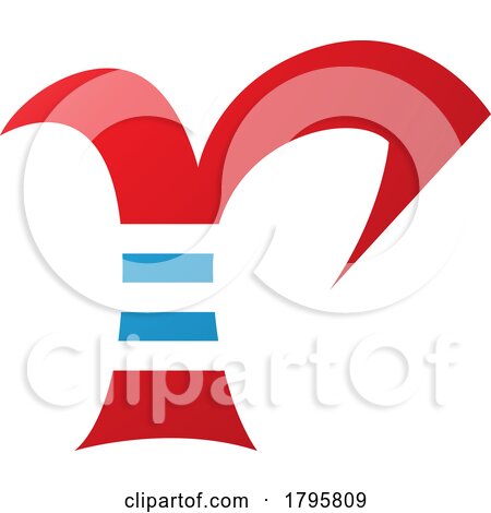 Red and Blue Striped Letter R Icon by cidepix