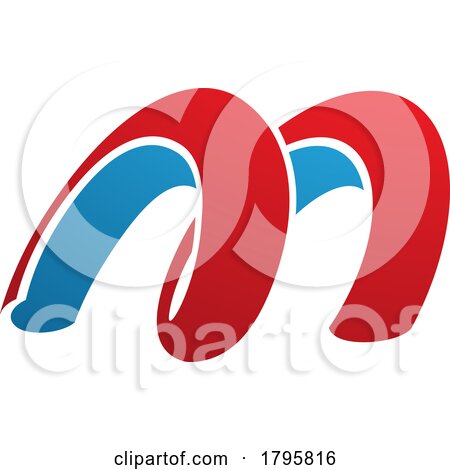 Red and Blue Spring Shaped Letter M Icon by cidepix