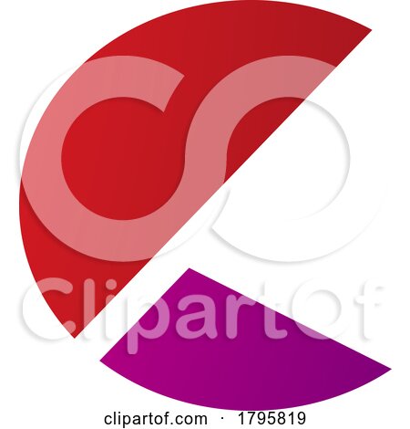 Red and Magenta Letter C Icon with Half Circles by cidepix