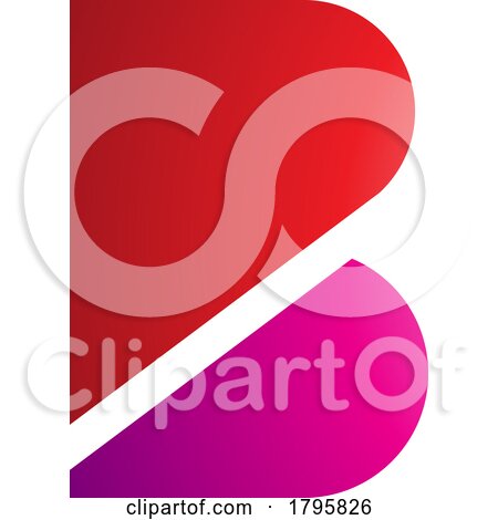 Red and Magenta Bold Letter B Icon by cidepix