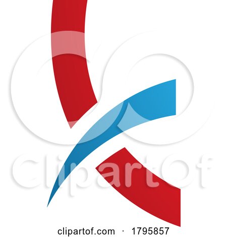 Red and Blue Spiky Lowercase Letter K Icon by cidepix
