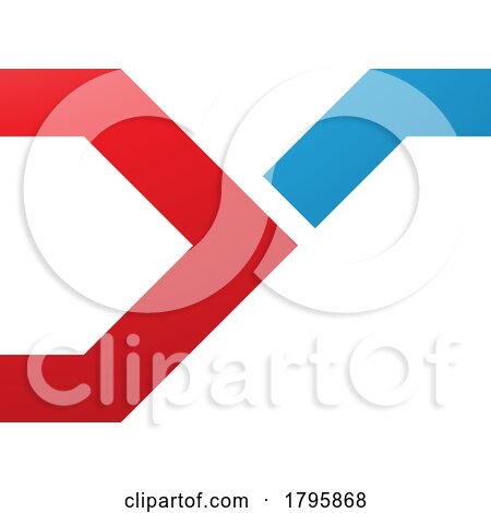 Red and Blue Rail Switch Shaped Letter Y Icon by cidepix