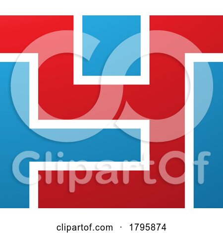 Red and Blue Rectangle Shaped Letter Y Icon by cidepix