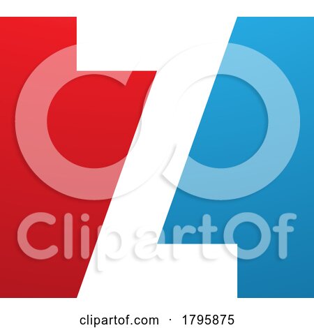 Red and Blue Rectangle Shaped Letter Z Icon by cidepix