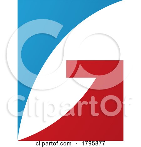 Red and Blue Rectangular Letter G Icon by cidepix