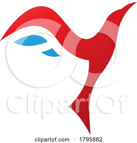 Red and Blue Rising Bird Shaped Letter Y Icon by cidepix