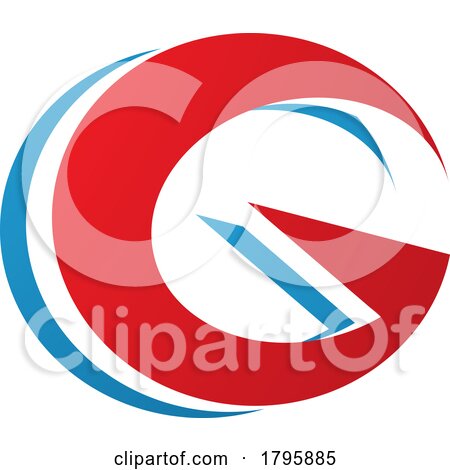 Red and Blue Round Layered Letter G Icon by cidepix