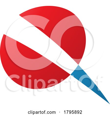 Red and Blue Screw Shaped Letter Q Icon by cidepix