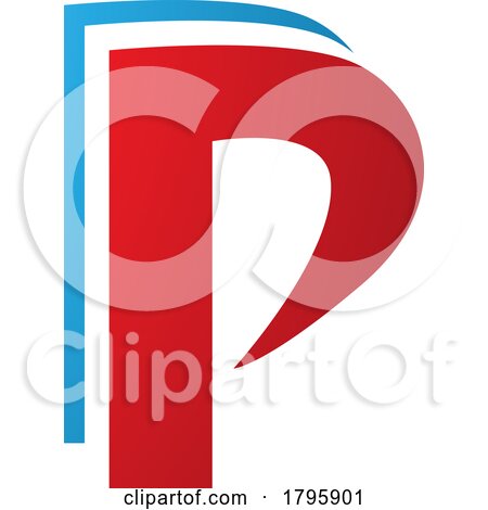 Red and Blue Layered Letter P Icon by cidepix