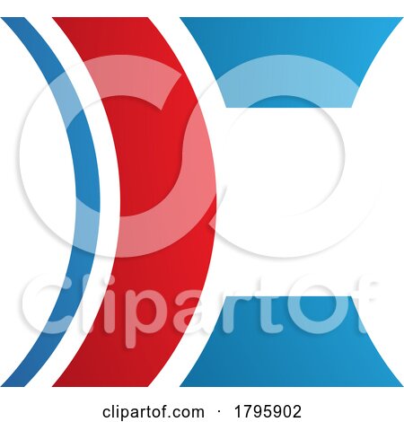Red and Blue Lens Shaped Letter C Icon by cidepix
