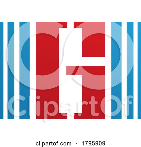 Red and Blue Letter G Icon with Vertical Stripes by cidepix