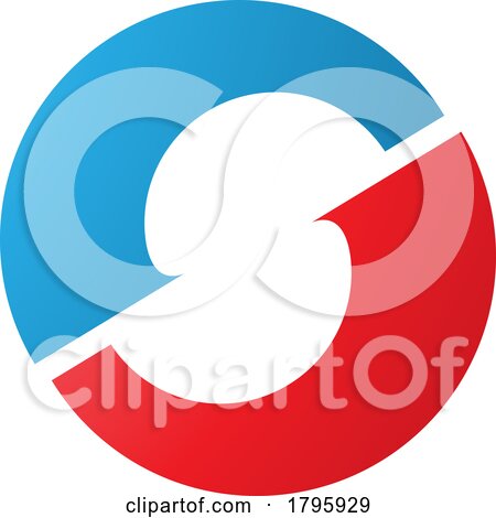Red and Blue Letter O Icon with an S Shape in the Middle by cidepix
