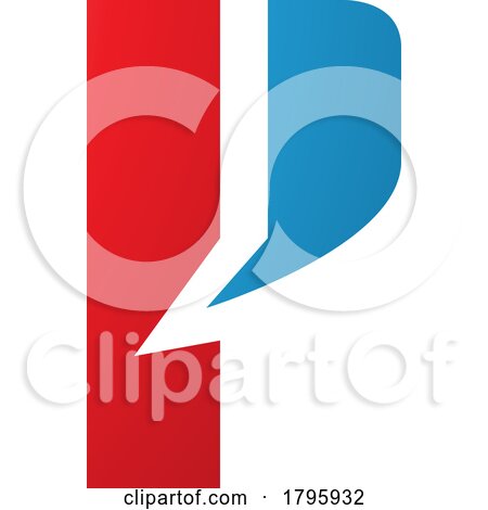 Red and Blue Letter P Icon with a Bold Rectangle by cidepix