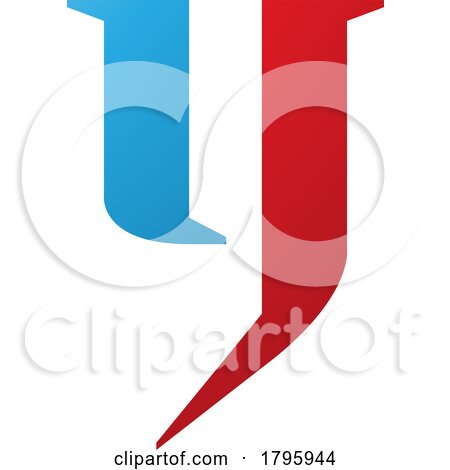 Red and Blue Lowercase Letter Y Icon by cidepix