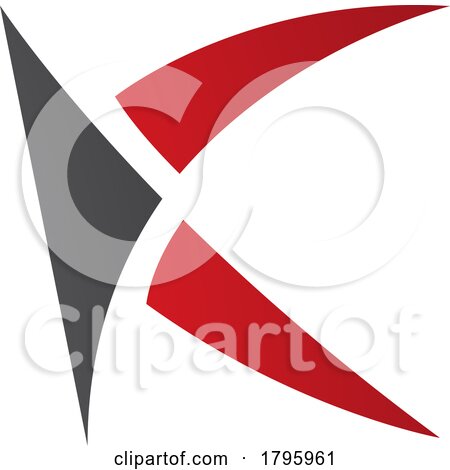 Red and Black Spiky Letter K Icon by cidepix