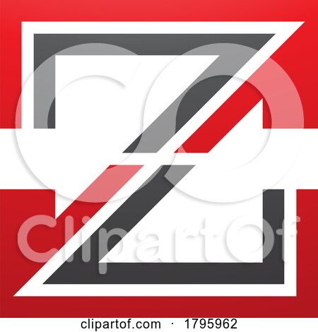 Red and Black Striped Shaped Letter Z Icon by cidepix