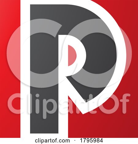 Red and Black Square Letter P Icon by cidepix