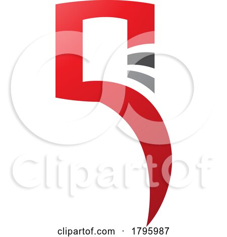 Red and Black Square Shaped Letter Q Icon by cidepix