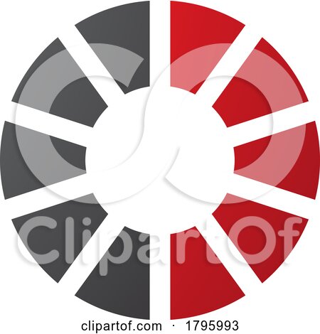 Red and Black Striped Letter O Icon by cidepix