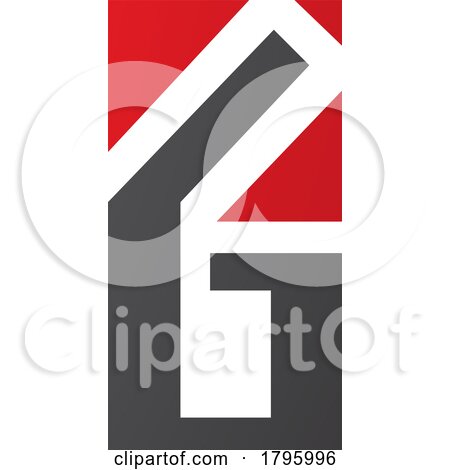 Red and Black Rectangular Letter G or Number 6 Icon by cidepix