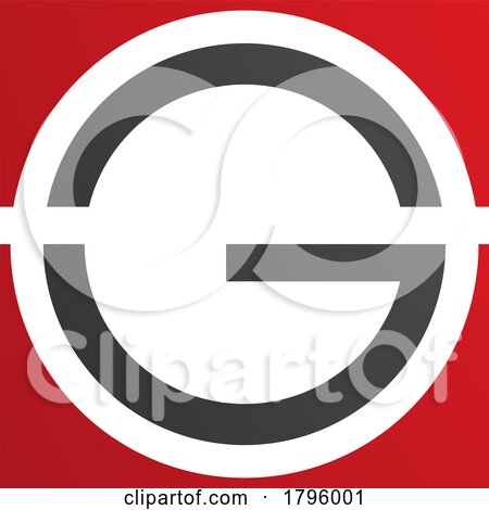 Red and Black Round and Square Letter G Icon by cidepix