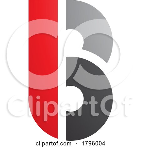 Red and Black Round Disk Shaped Letter B Icon by cidepix