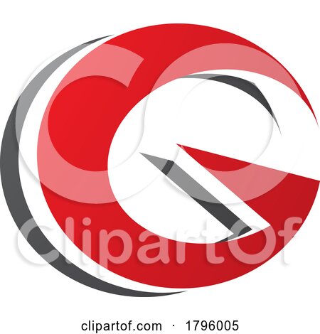 Red and Black Round Layered Letter G Icon by cidepix