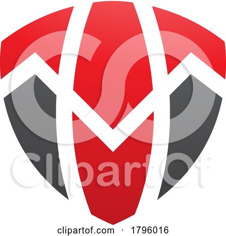 Red and Black Shield Shaped Letter T Icon by cidepix