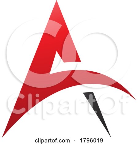 Red and Black Spiky Arch Shaped Letter a Icon by cidepix