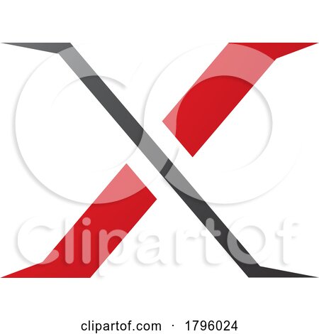 Red and Black Pointy Tipped Letter X Icon by cidepix