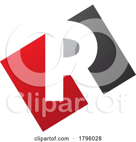 Red and Black Rectangle Shaped Letter R Icon by cidepix