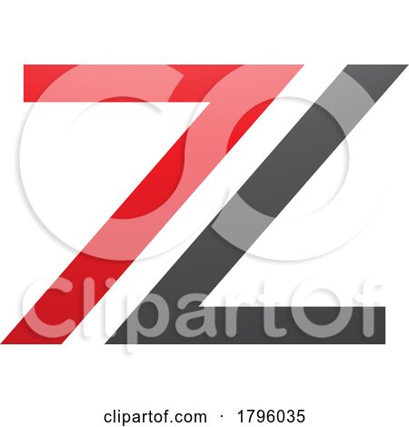 Red and Black Number 7 Shaped Letter Z Icon by cidepix