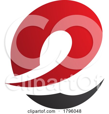 Red and Black Lowercase Letter E Icon with Soft Spiky Curves by cidepix