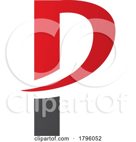 Red and Black Letter P Icon with a Pointy Tip by cidepix